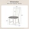 Costway Set of 2/4 Dining Chairs with Solid Wood Legs & Padded Seat Kitchen Side Chair White & Grey
